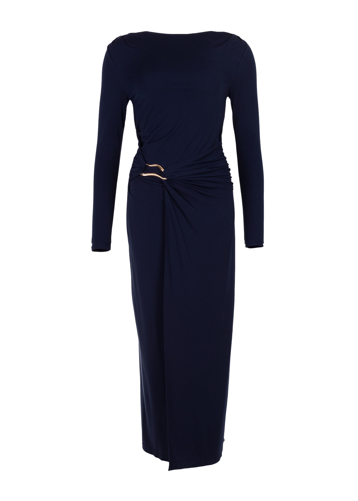 Donne Long Sleeve Dress - Navy Blue