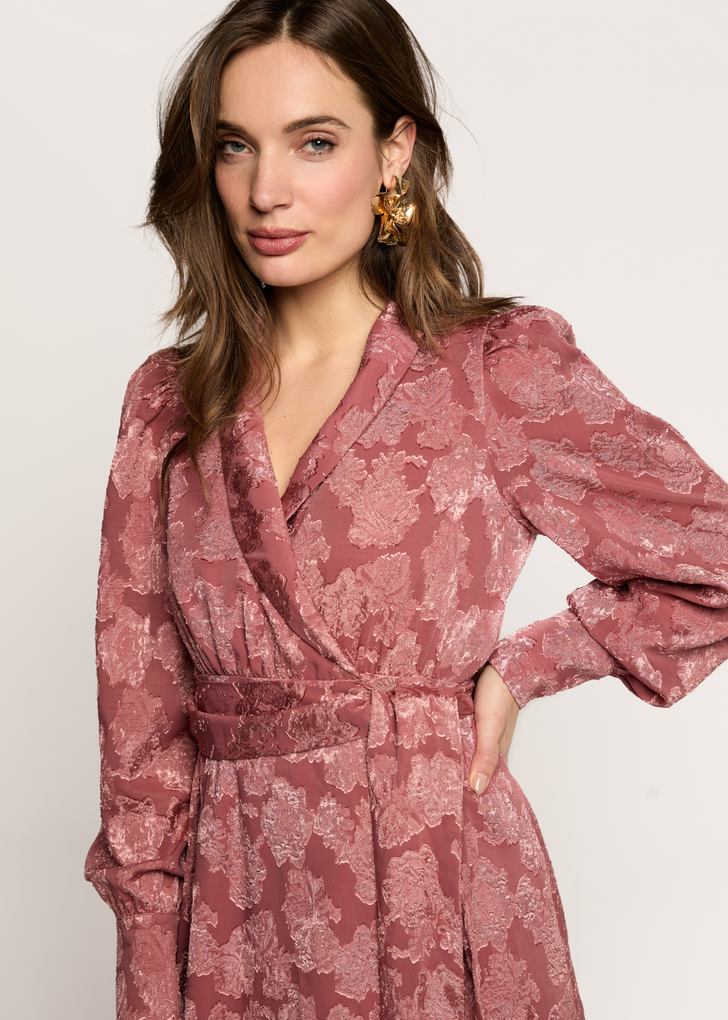 Dorothea Flowy Dress - Dusty Rose