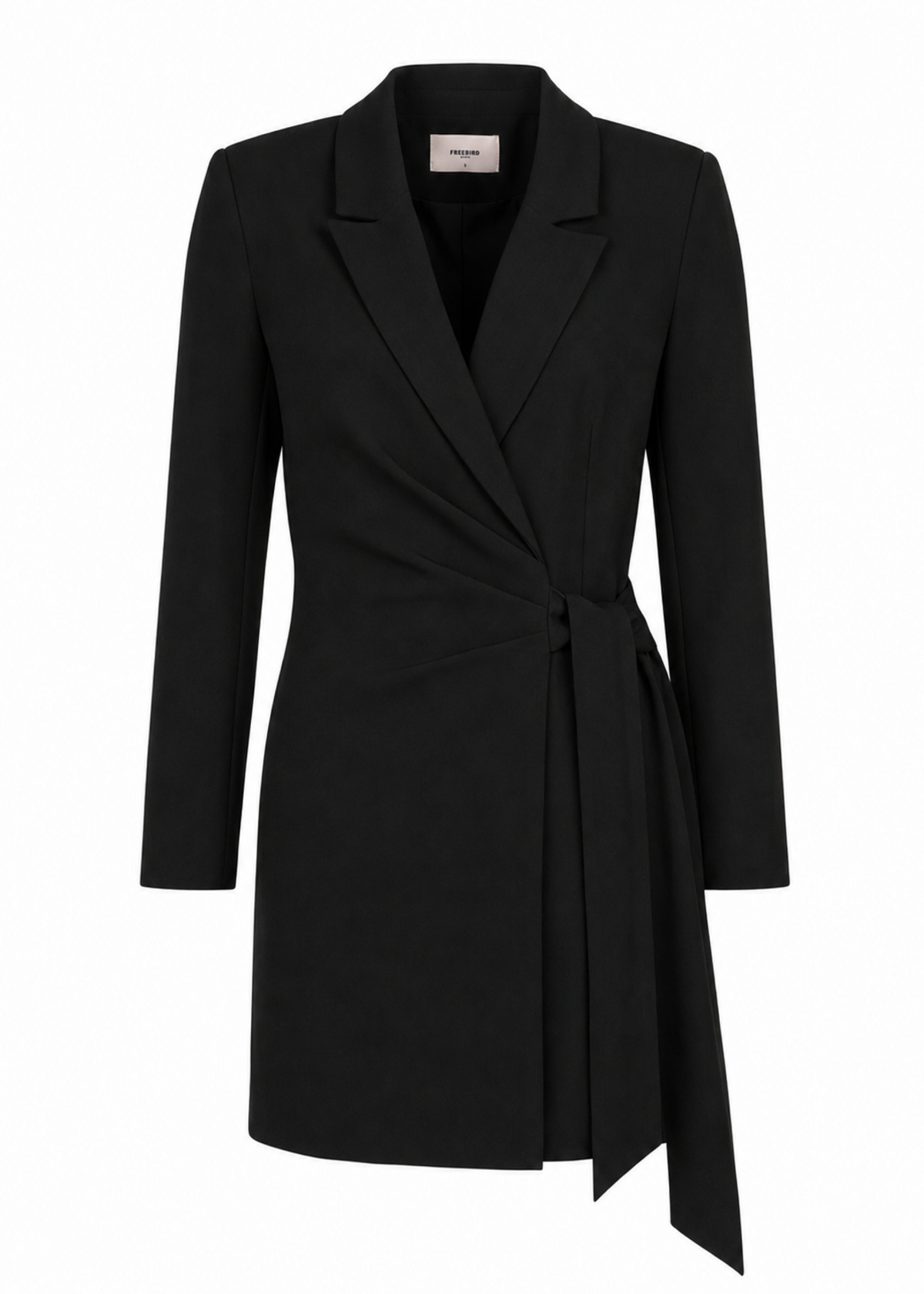 Driven Wrap Jurk - Zwart