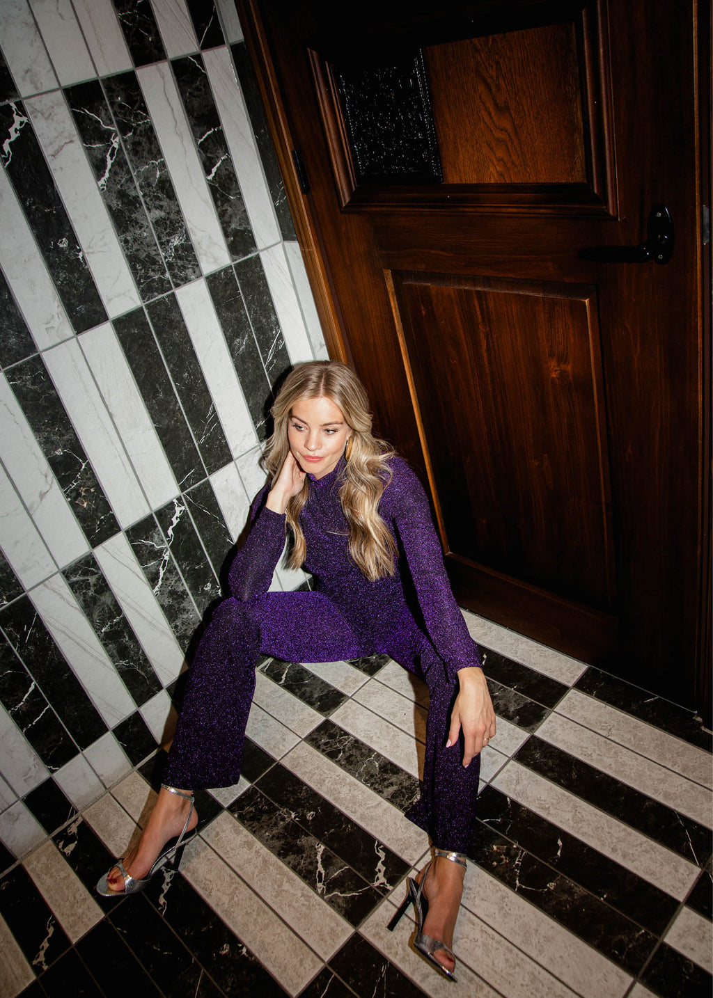 Baely Pants Shiny Purple