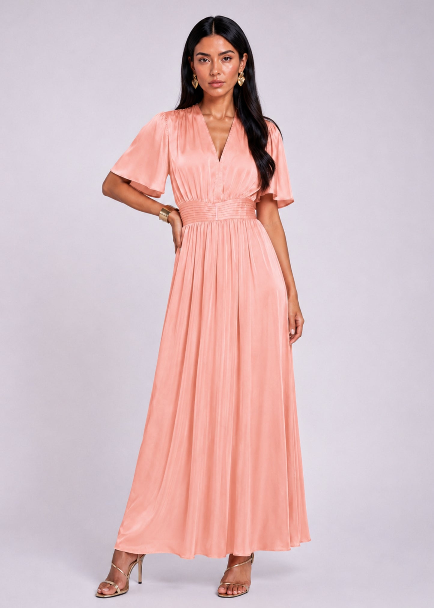Domia Maxi Dress - Peach Blush