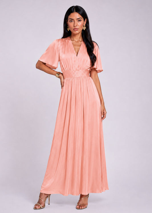 Domia Maxi Dress - Peach Blush