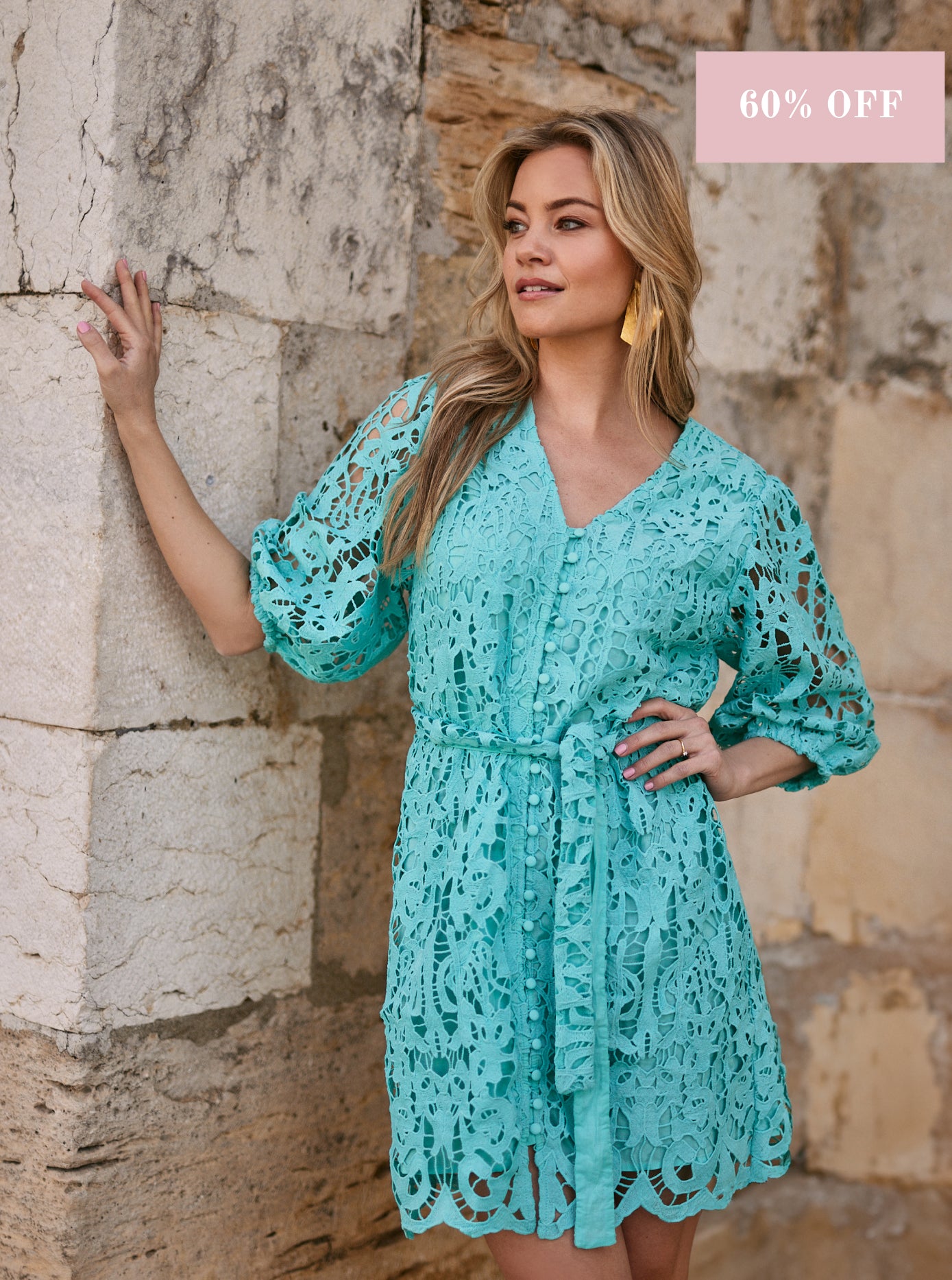 Leora Mini Dress Sea Green