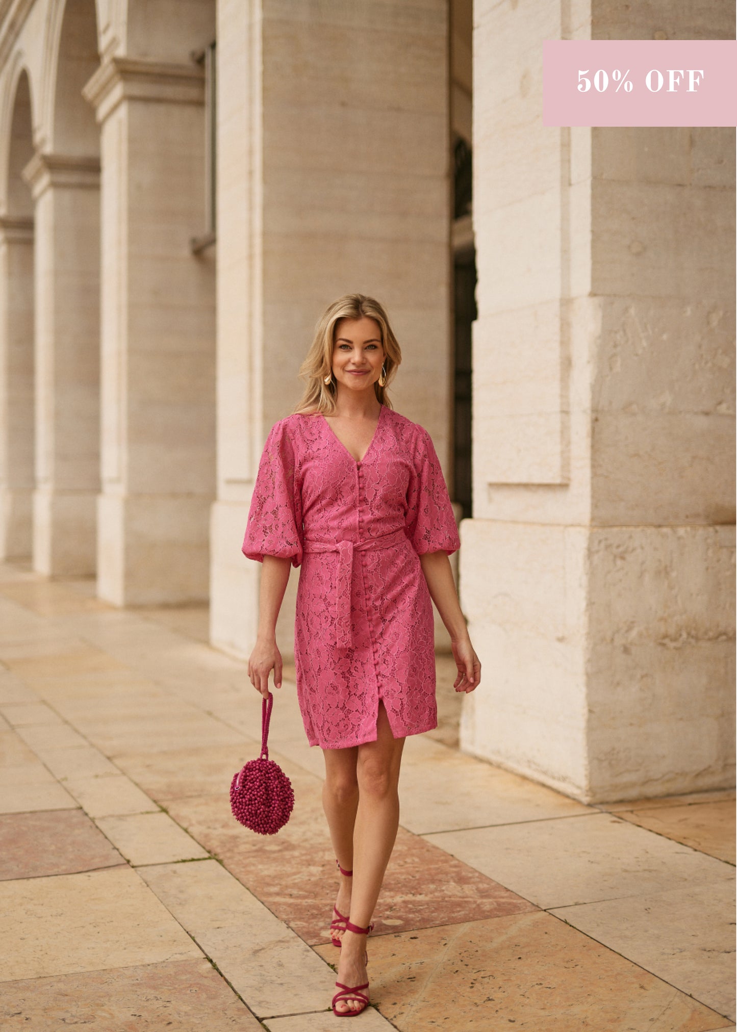 Leora Mini Dress Pink