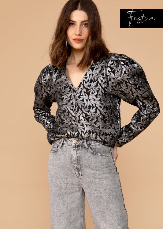 Talitha Blouse Black/Silver