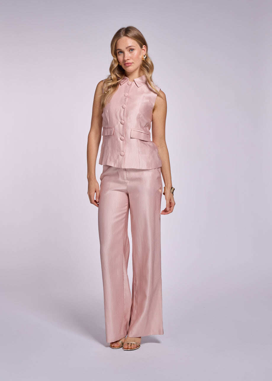 Gijsje Sheen Gilet - Peach Blush