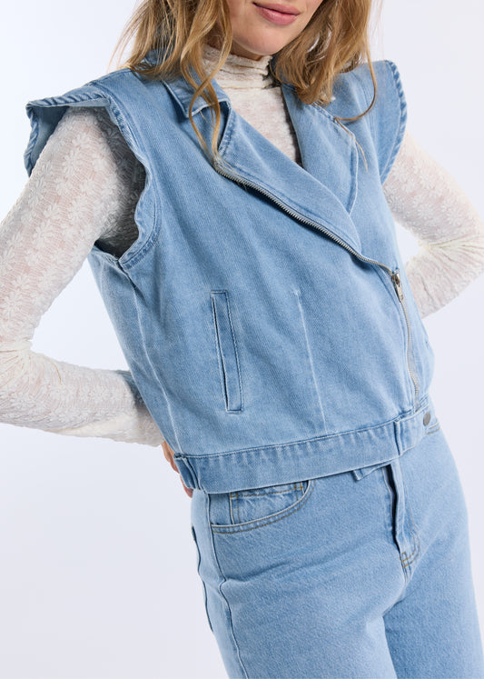 Gilles Gilet Light Blue