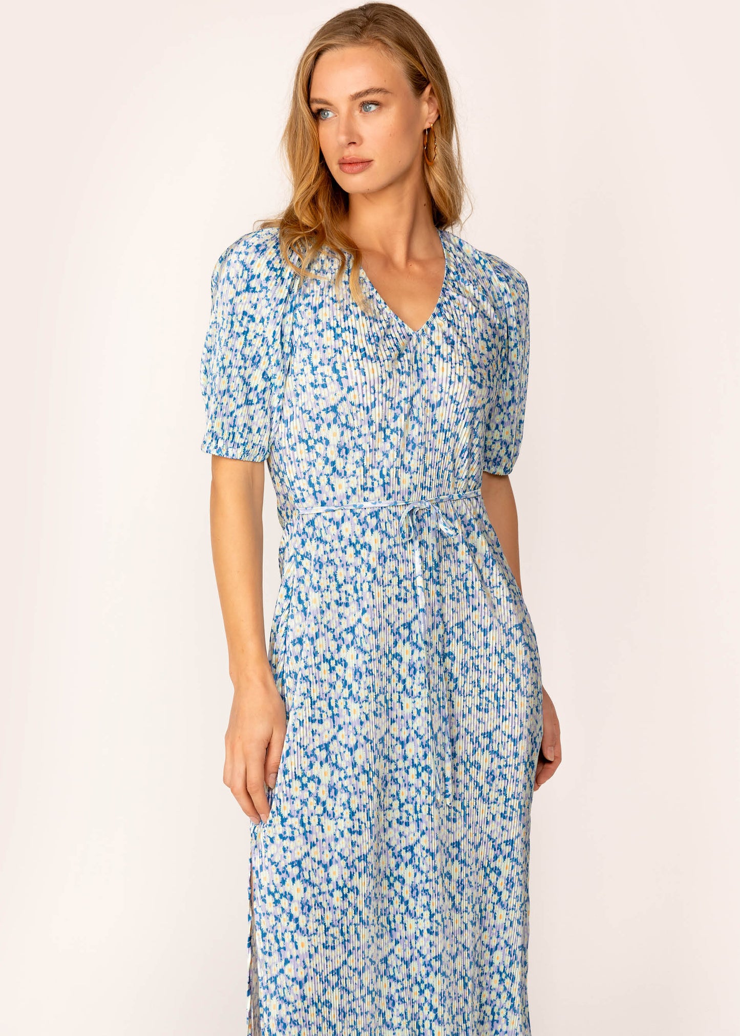 Gayla Midi Dress Flower blue