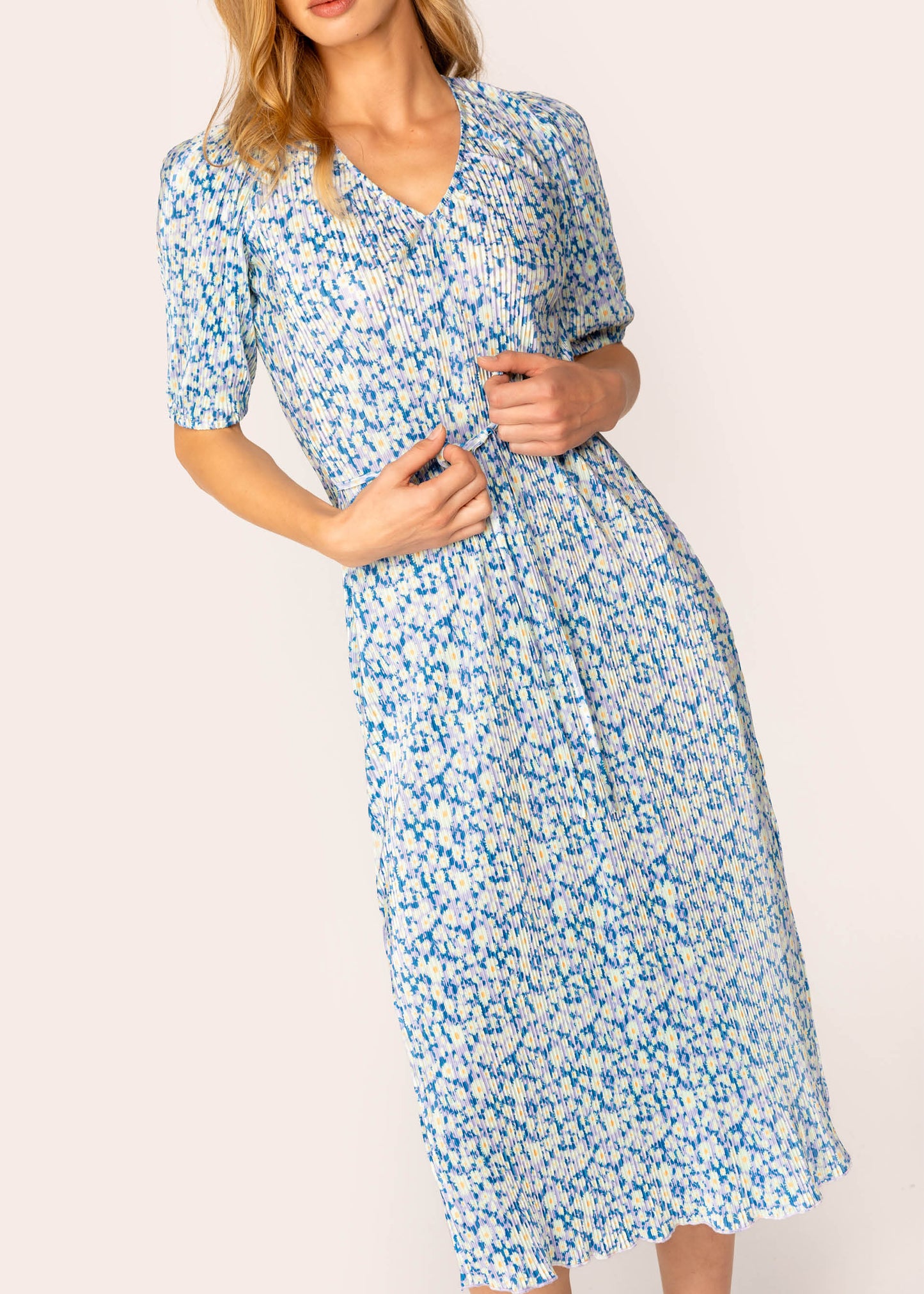 Gayla Midi Dress Flower blue