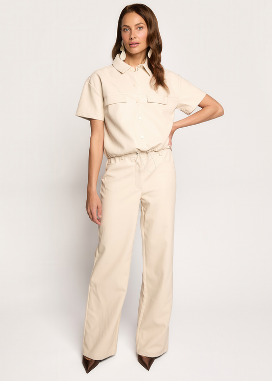 Patty Wide Fit Broek - Vanilla White