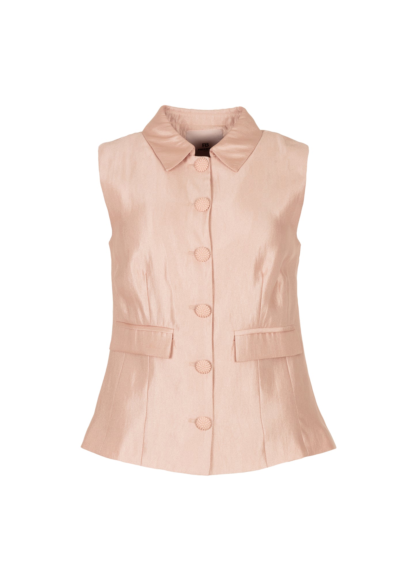 Gijsje Sheen Gilet - Peach Blush