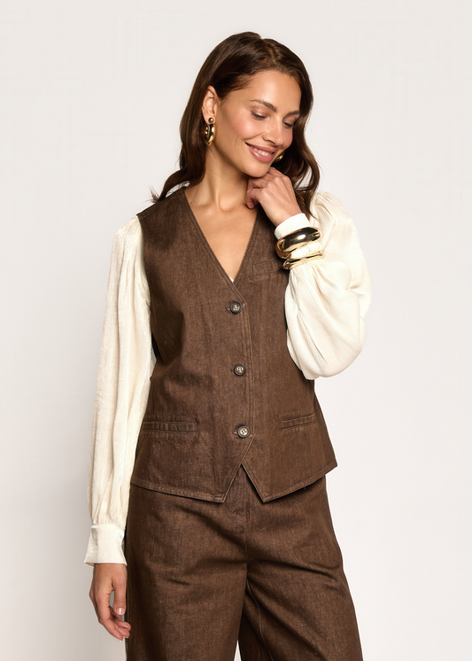 Giselle Gilet - Dark Chocolate