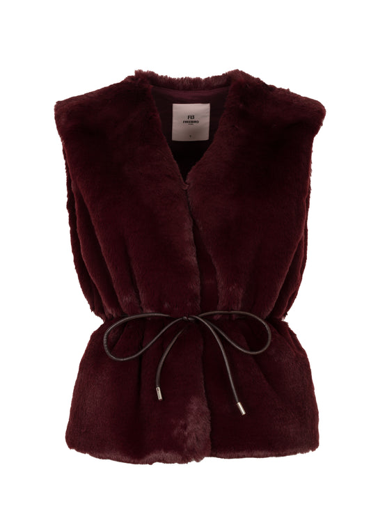 Glenna Gilet Wine Red