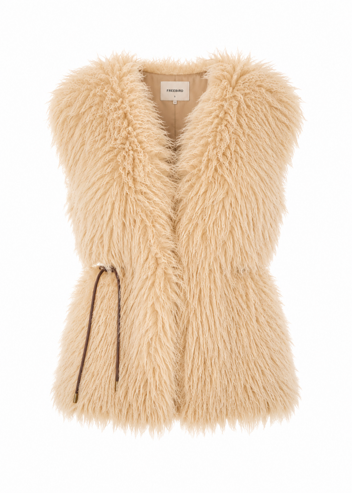Glenna Furry Gilet - Luxury Camel