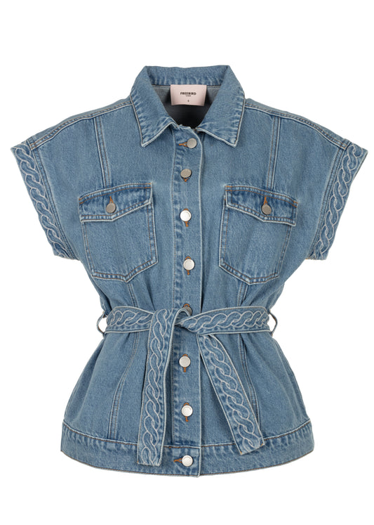 Gloriana Gilet Mid blue
