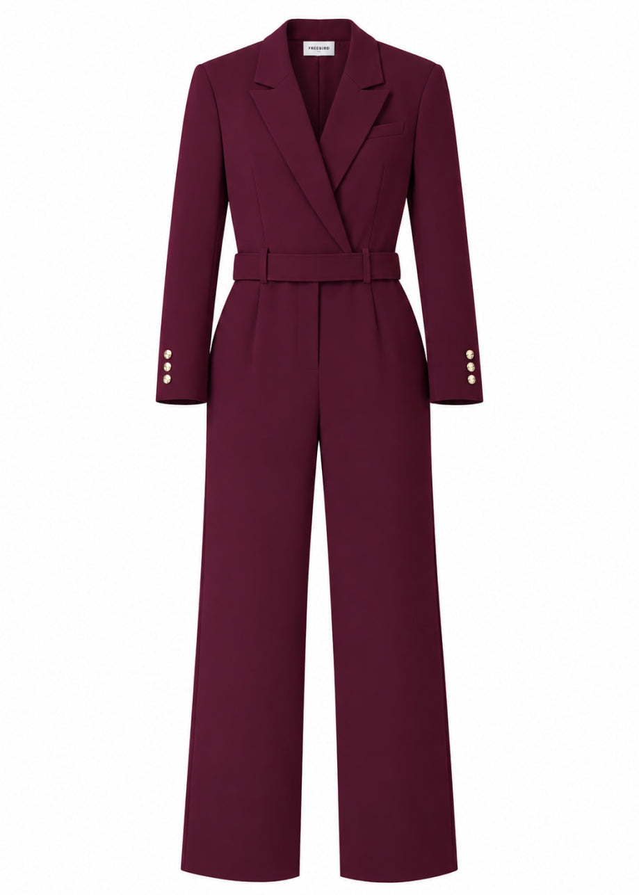 Jamara Jumpsuit - Dark Cherry