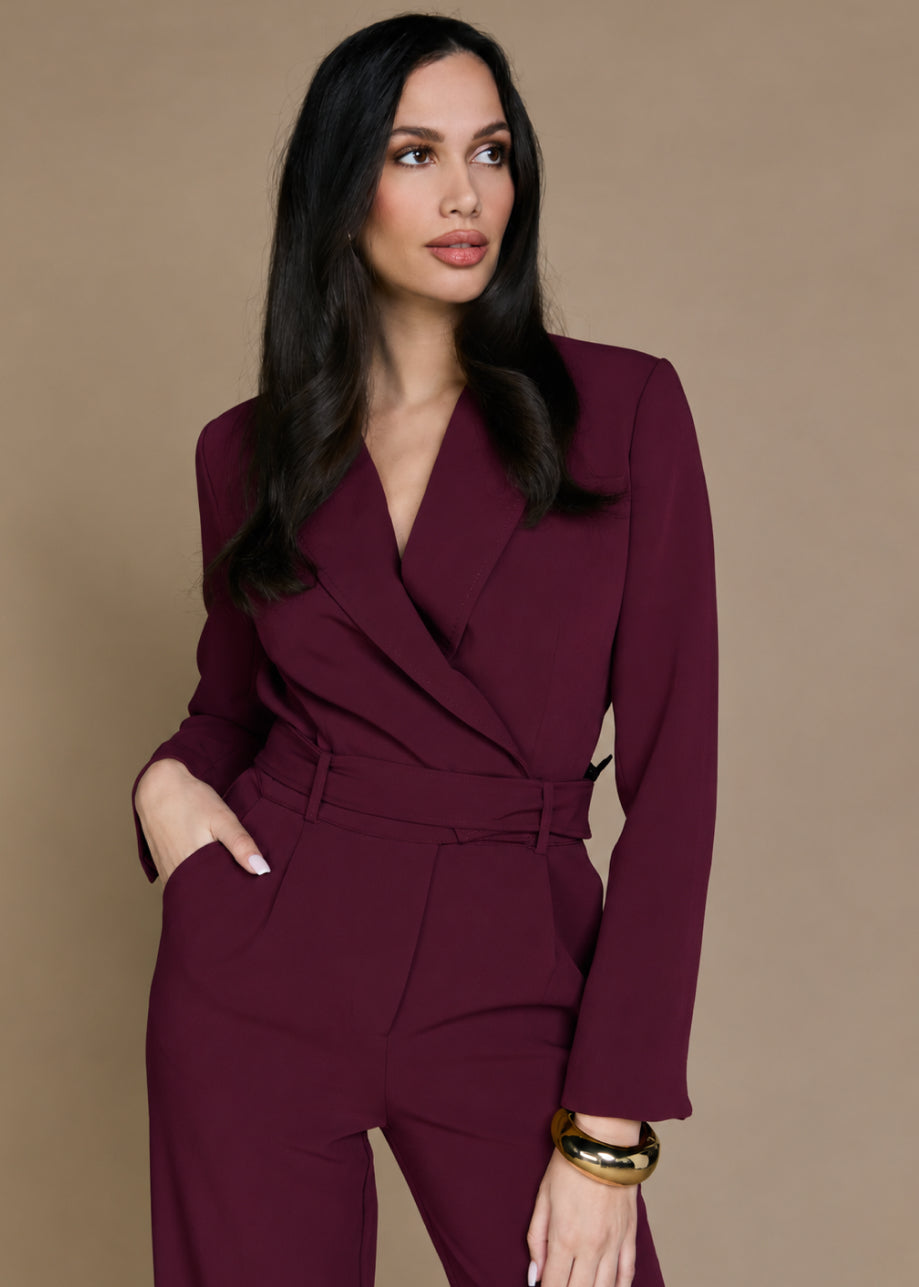 Jamara Jumpsuit - Dark Cherry