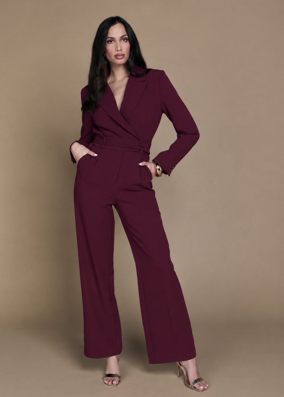 Jamara Jumpsuit - Dark Cherry