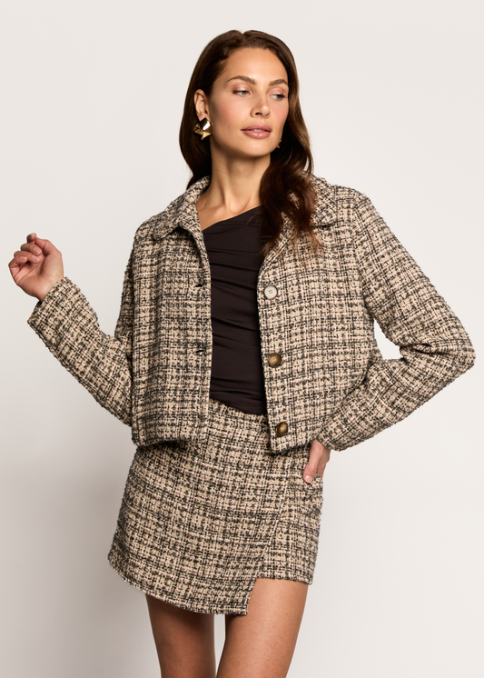 Jana Boucle Jasje - Caramel Boucle