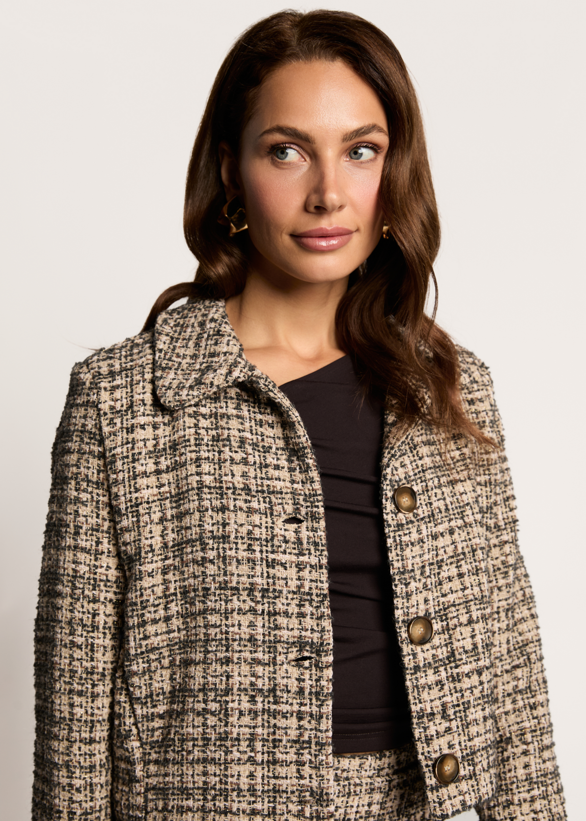 Jana Boucle Jasje - Caramel Boucle