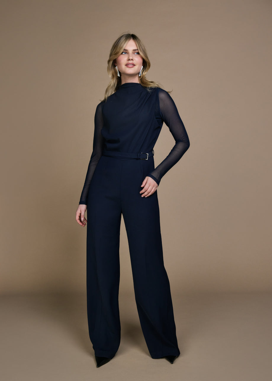 Jantilia Mouwloze Jumpsuit - Midnight Blue