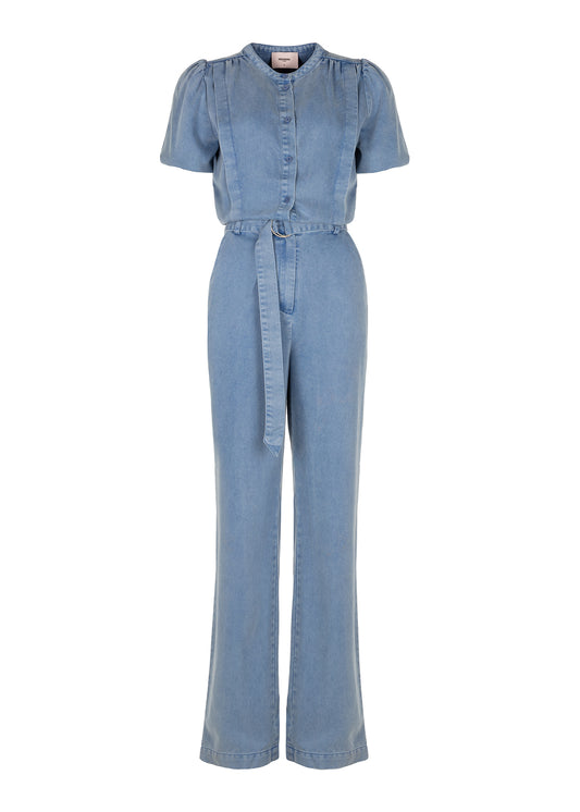 Jewel Jumpsuit Korte Mouw - Blauw