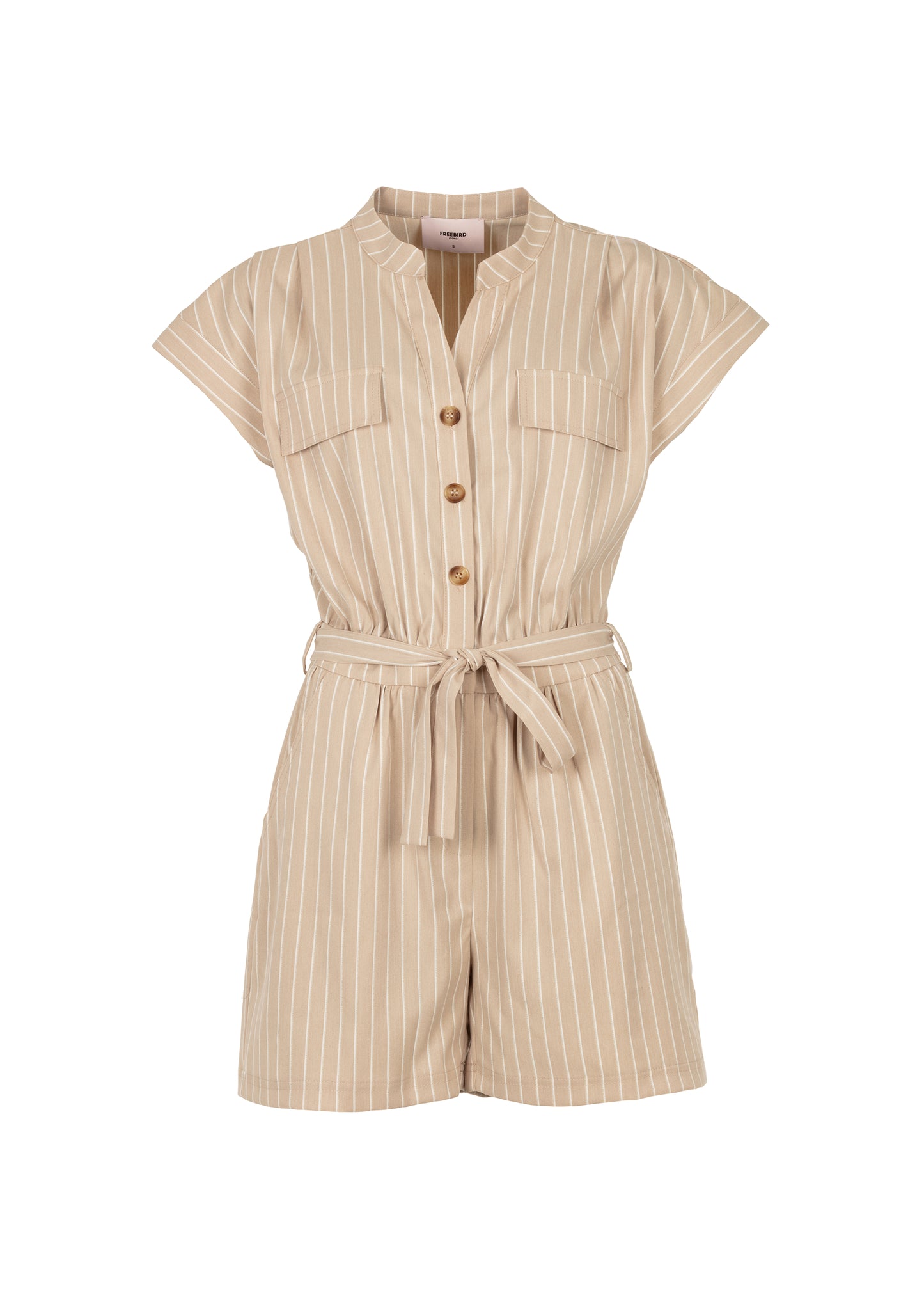Jina Short Sleeve Jumpsuit - Sandy Beach