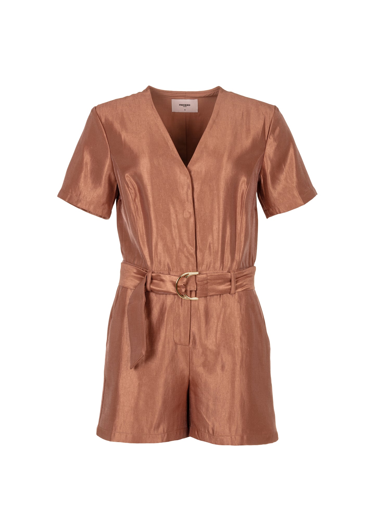 Jones Short Sleeve Jumpsuit - Copper