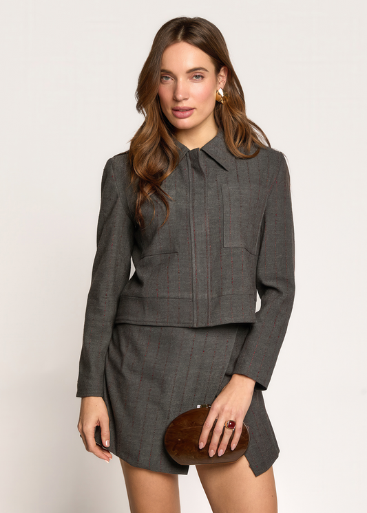 Laika Jacket - Luxury Grey Stripe