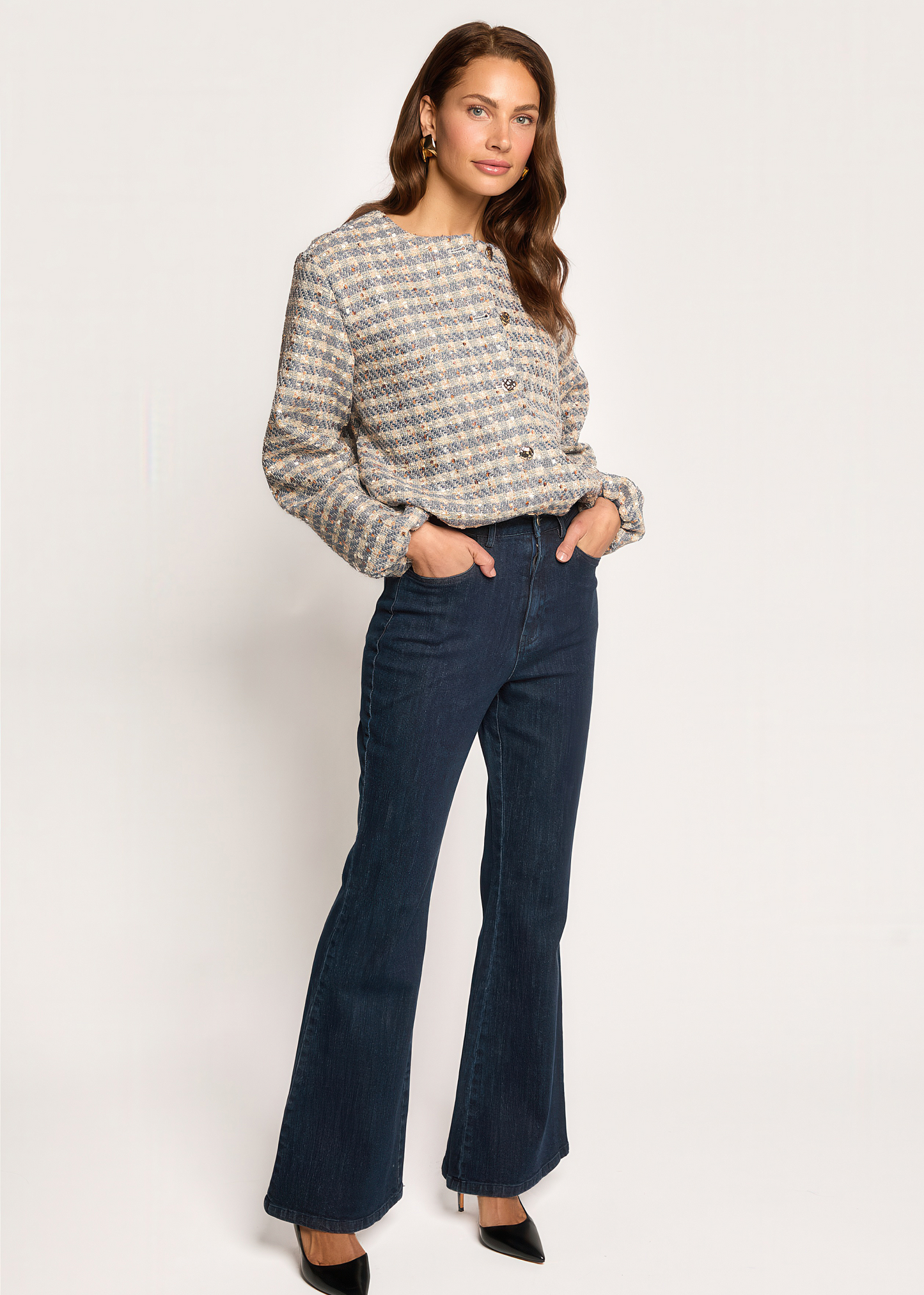 Parisa Raw Stretch Broek - Indigo Blue