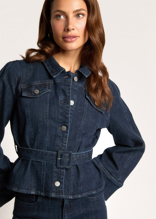 Lavera Raw Stretch Blouse - Indigo Blue