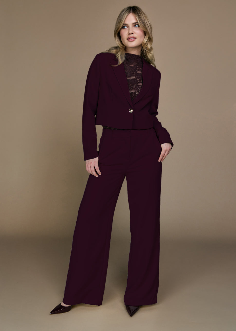Lolani Wide Pants - Dark Cherry