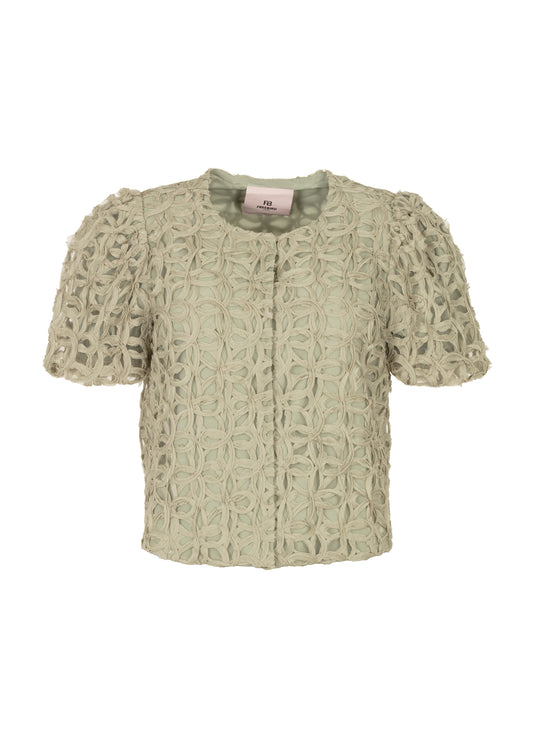Lida Short Sleeve Gilet - Sage Green