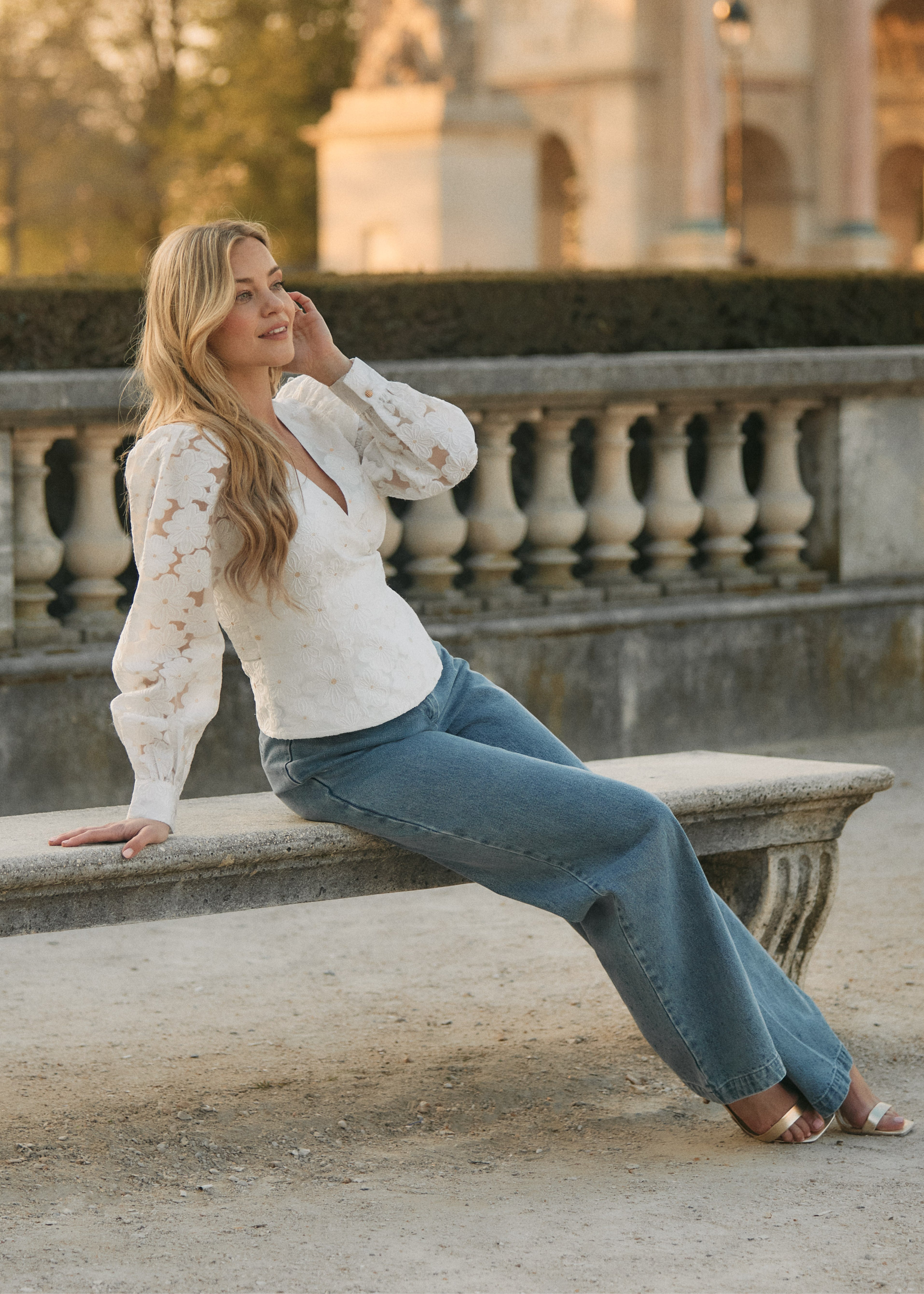 khadi and co vence frill blouse ホワイト Satin cropped blouse with draping | Elisabetta Franchi