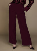 Lolani Wide Fit Broek - Dark Cherry