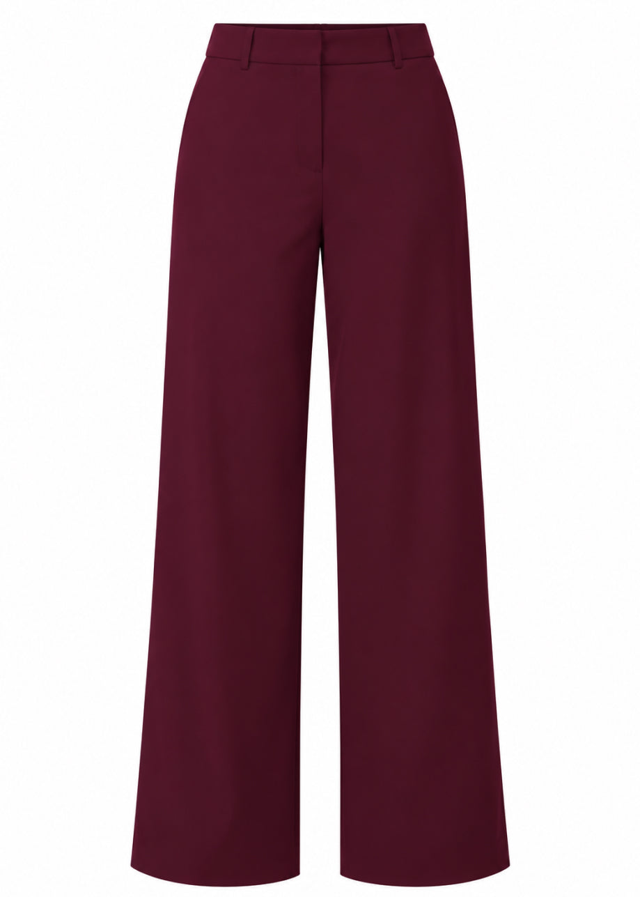 Lolani Wide Pants - Dark Cherry
