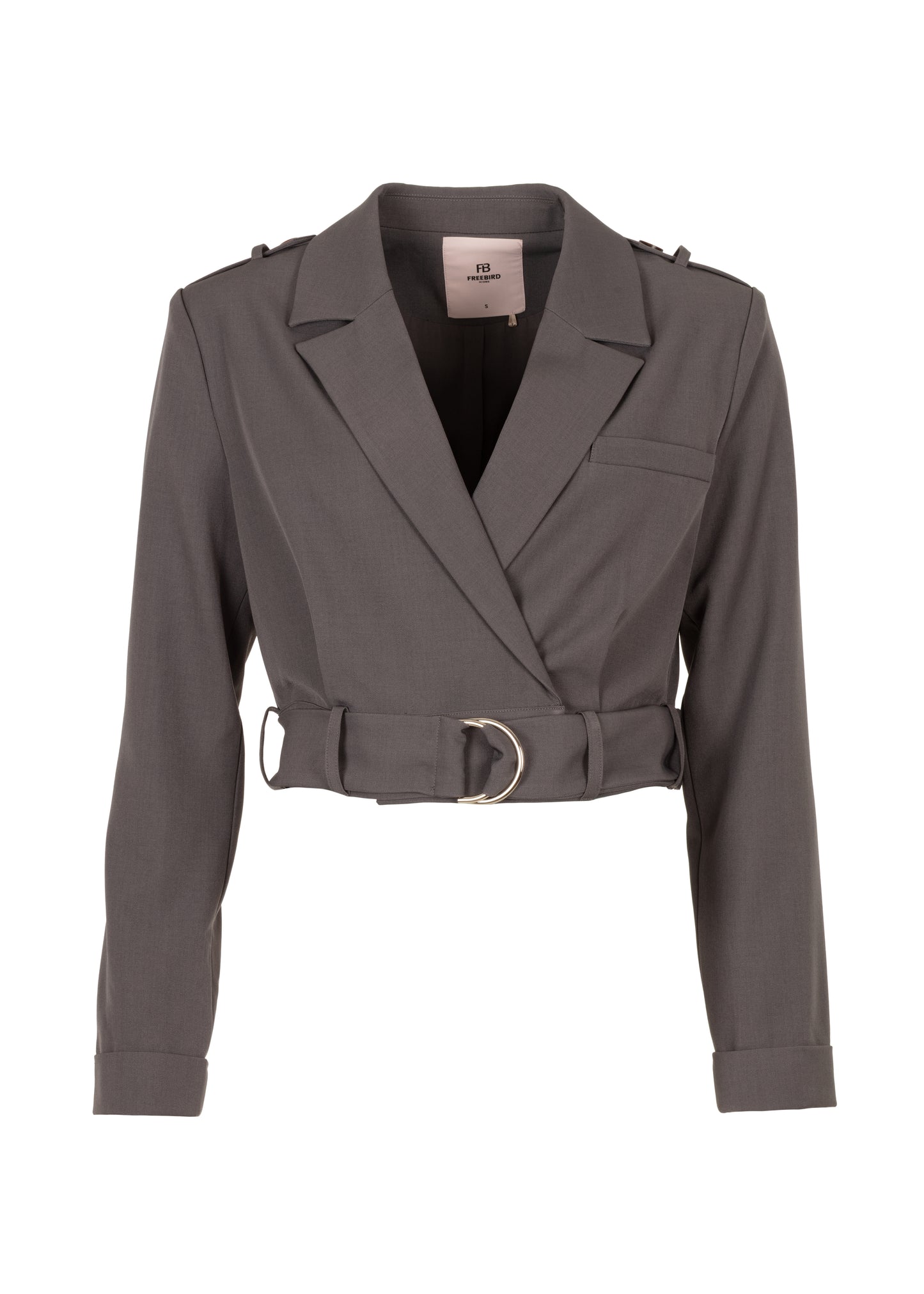 Luisa Cropped Jacket - Luxury Grey