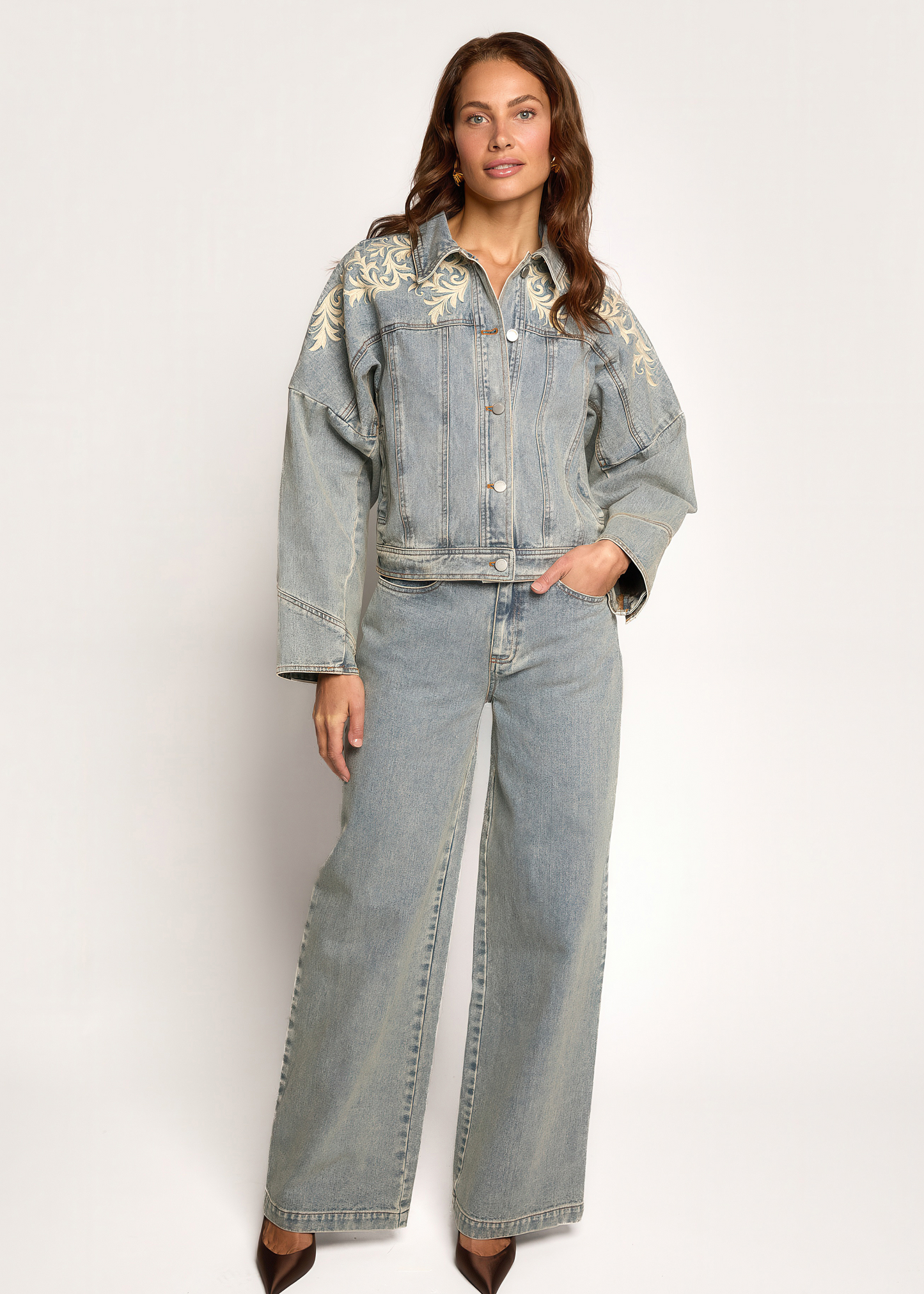 Lune Denim Jasje - Dirty Blue