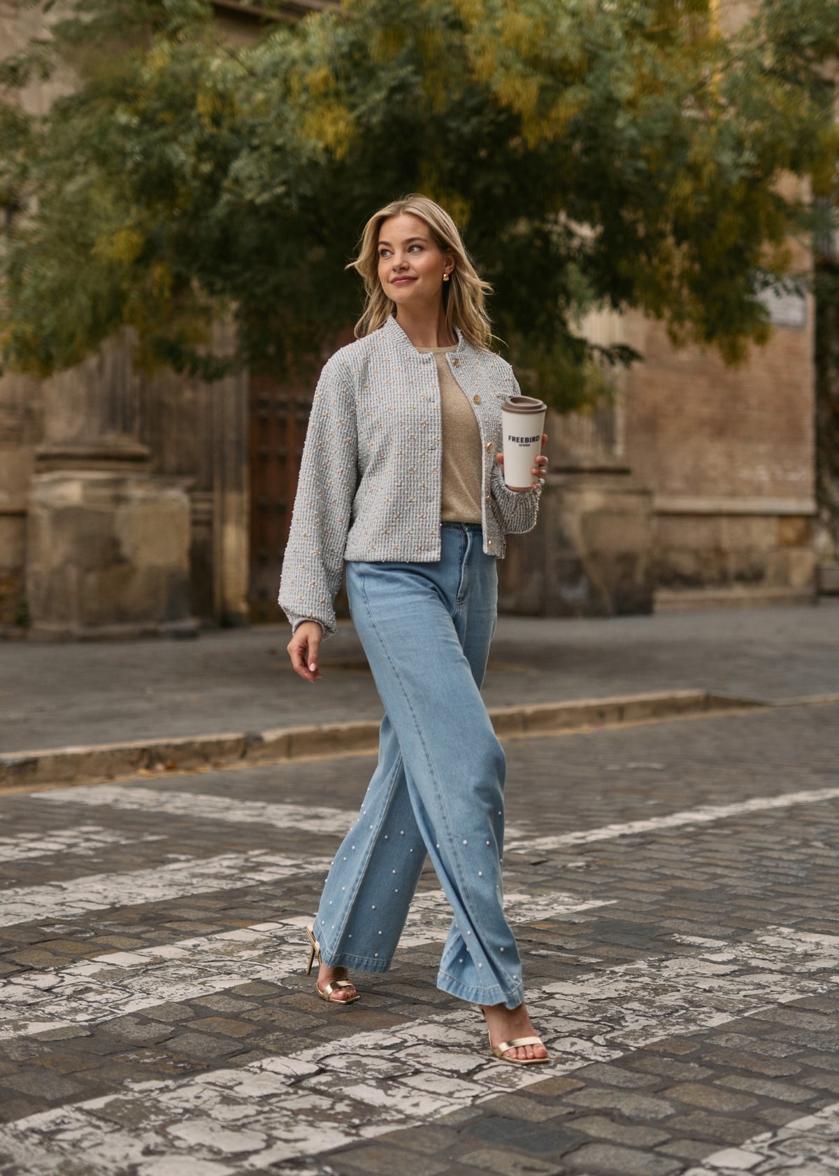 Melody Wide Pants - Light Blue