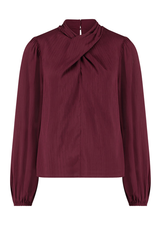 Mel Blouse Burgundy