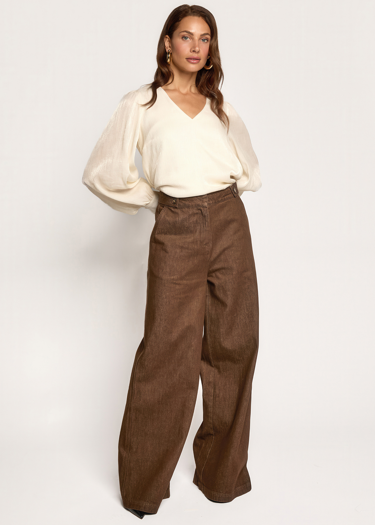 Paloma High Waist Pants - Dark Chocolate
