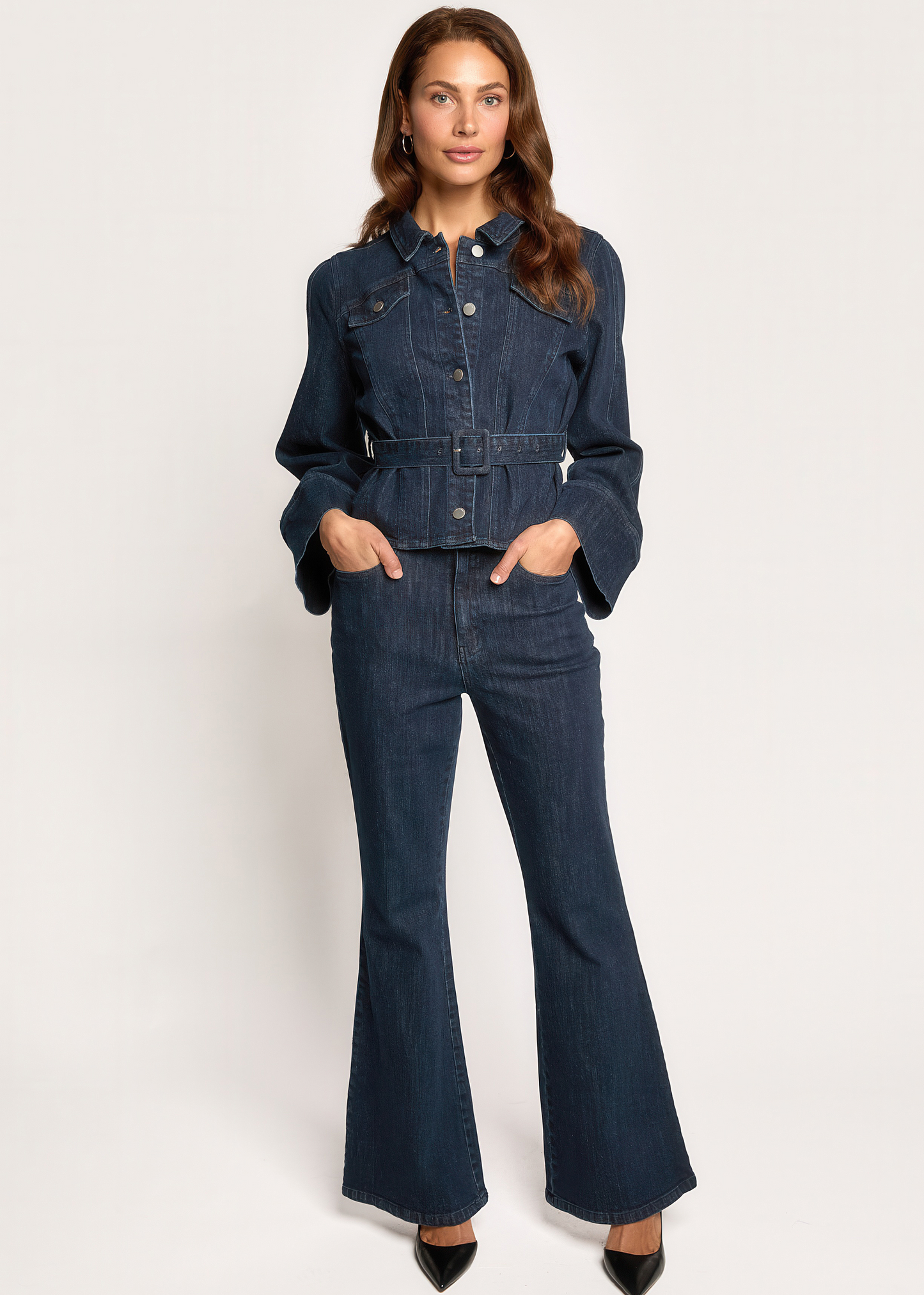 Lavera Raw Stretch Blouse - Indigo Blue