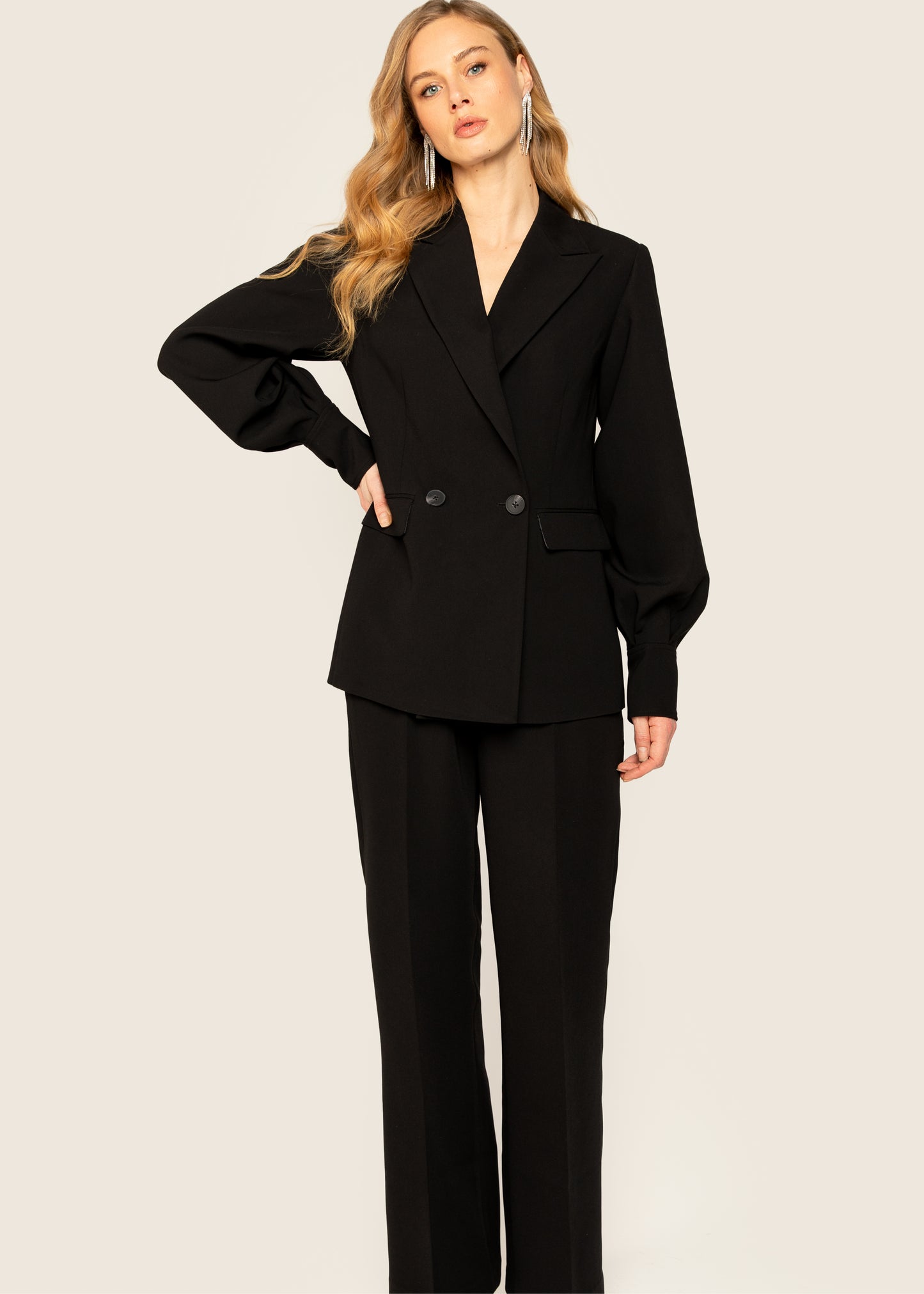 Lavina Puff Blazer Black