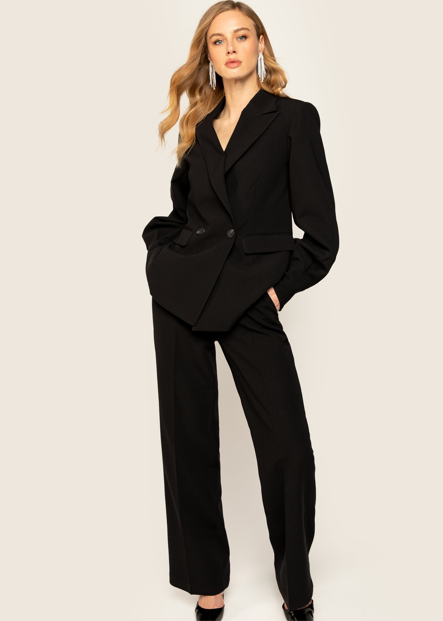 Lavina Puff Blazer Black