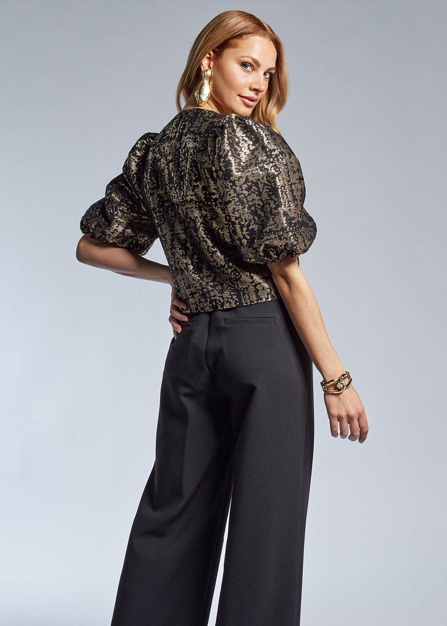 Livia Blouse Zwart/Goud