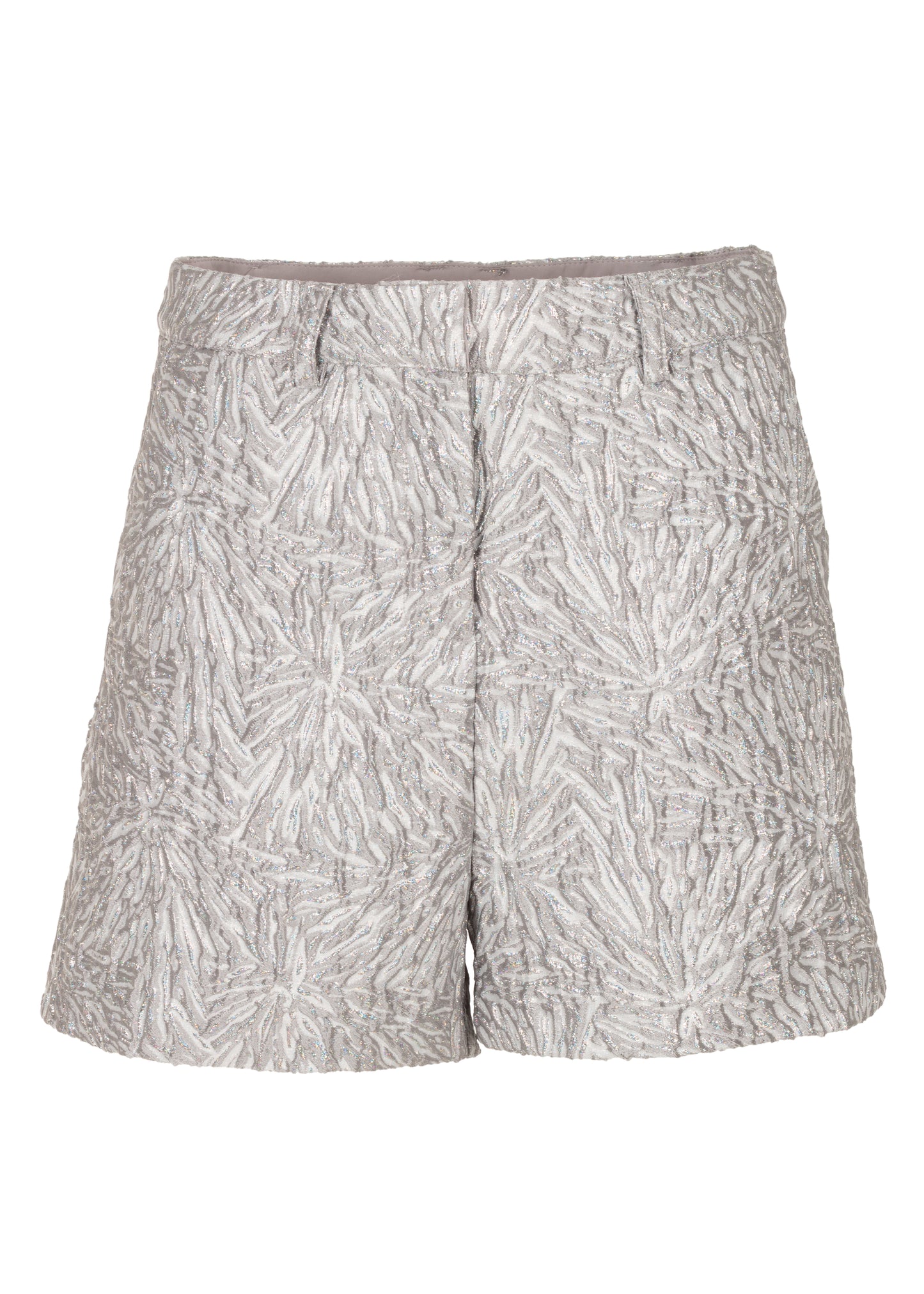 Plume Jacquard Short - Silver Grey