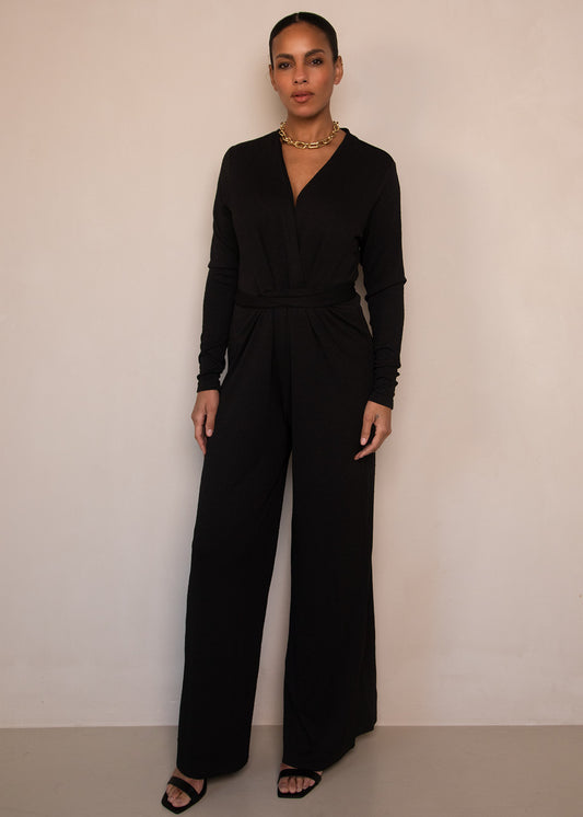 Vasili LS Jumpsuit Black
