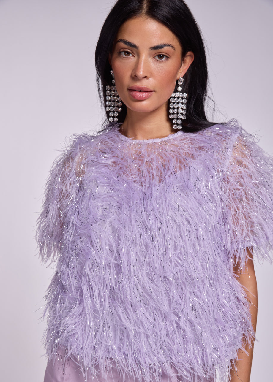 Tara Textured Top - Lilac Dream