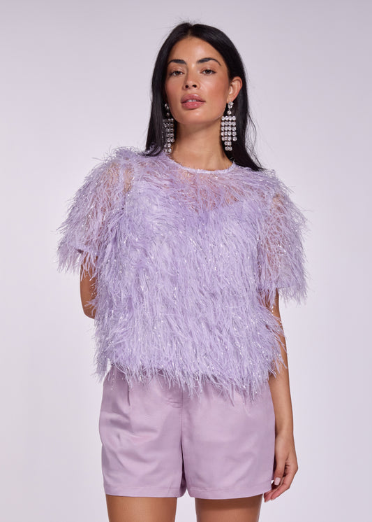 Tara Textured Top - Lilac Dream