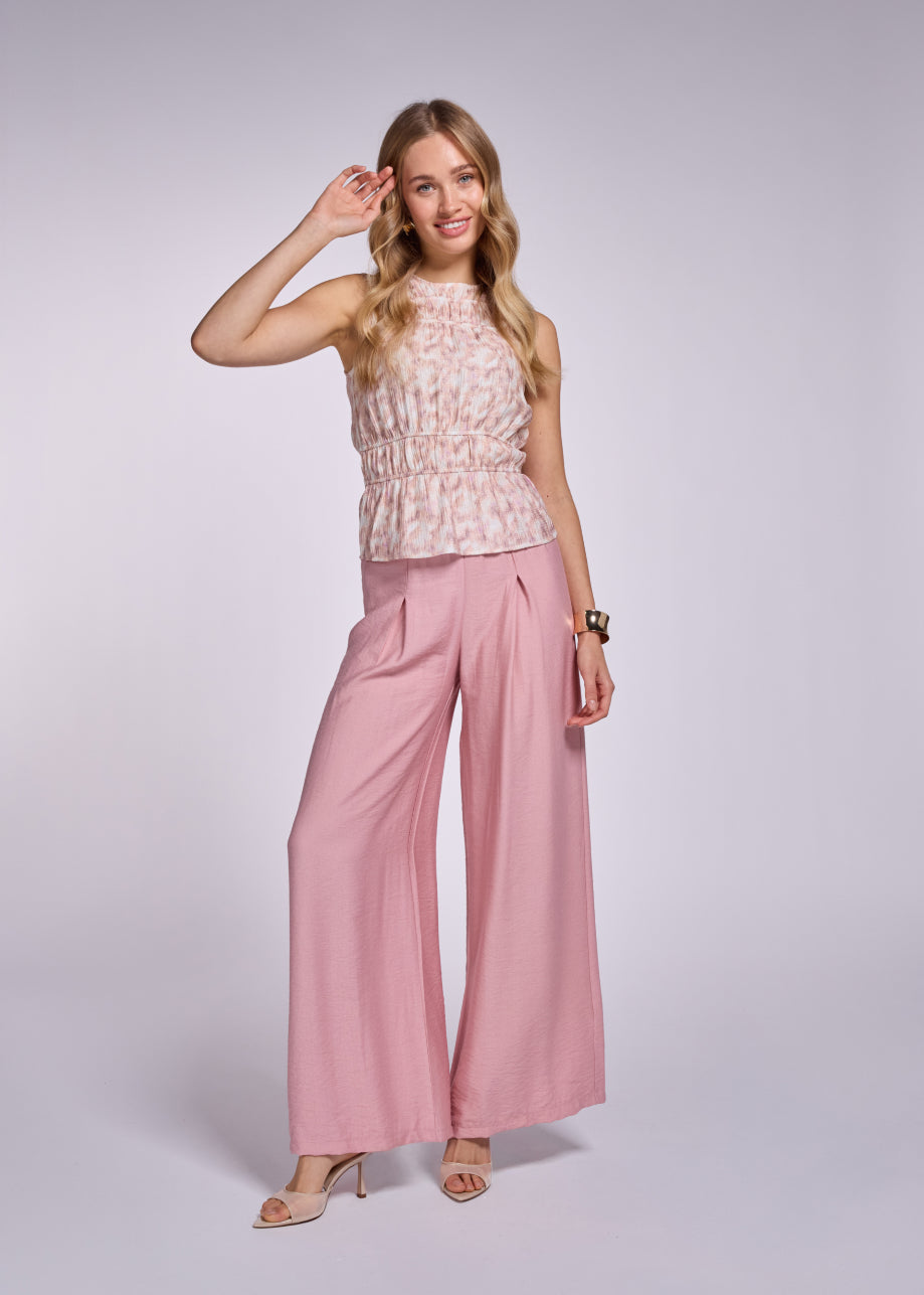 Petra Wide Pants - Powder Blush